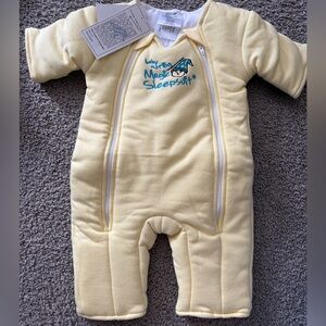 Baby Merlin's Magic Sleepsuit - Soft Yellow Footie